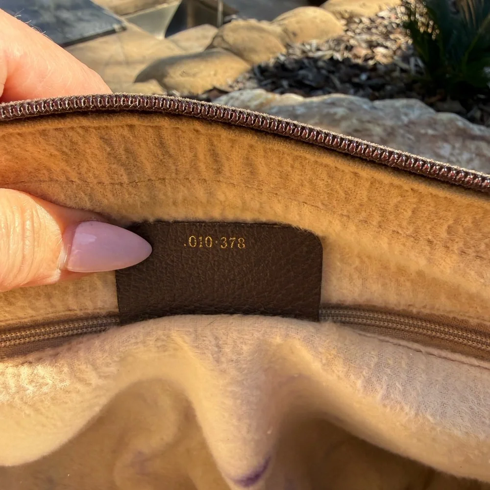 Vintage GUCCI web monogram laptop / tote / briefcase travel crossbody bag purse
